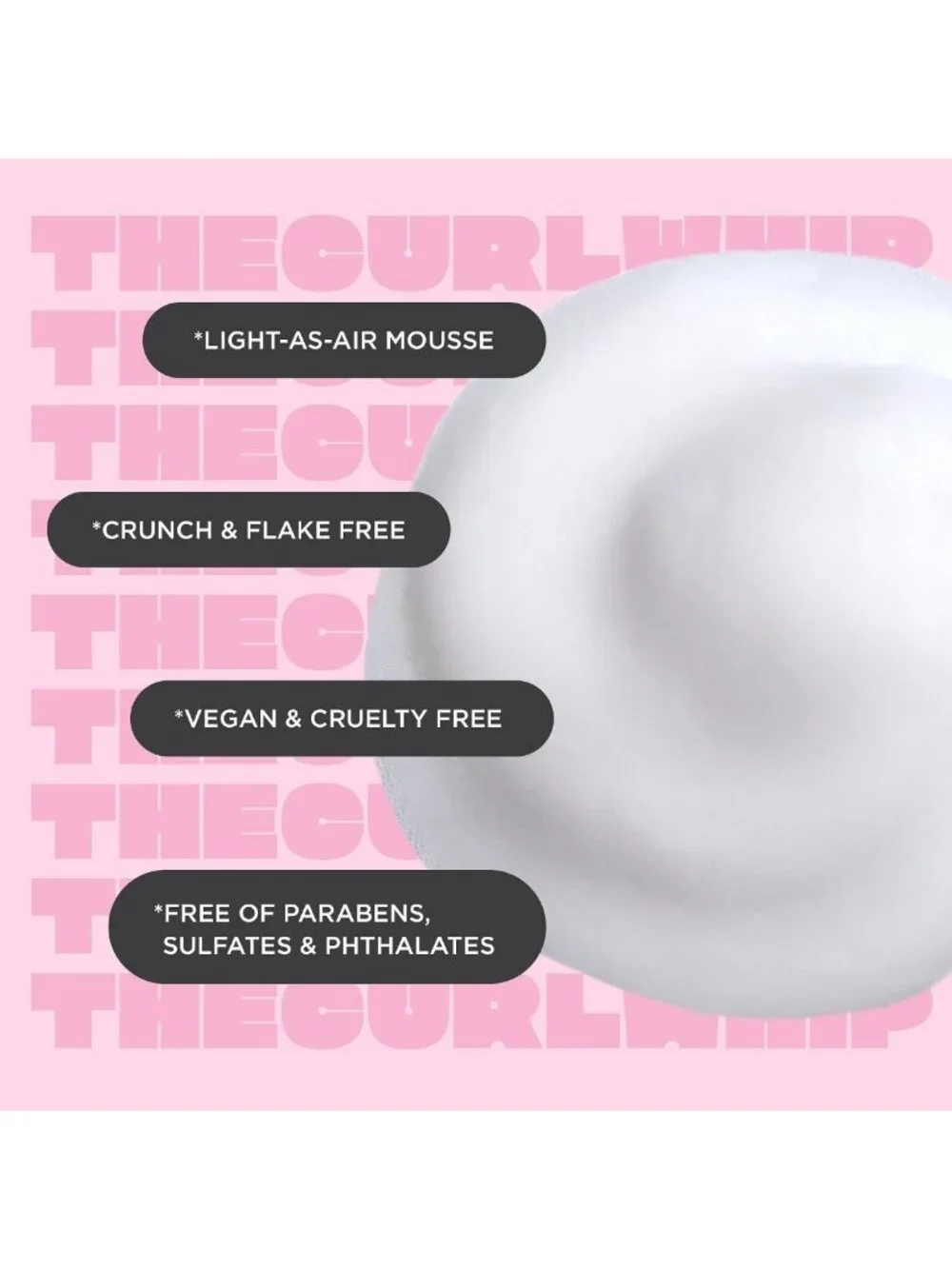 Whipped Curl Defining Mousse - Aloe Vera & Vitamin E - Vegan, Sulfate-Free